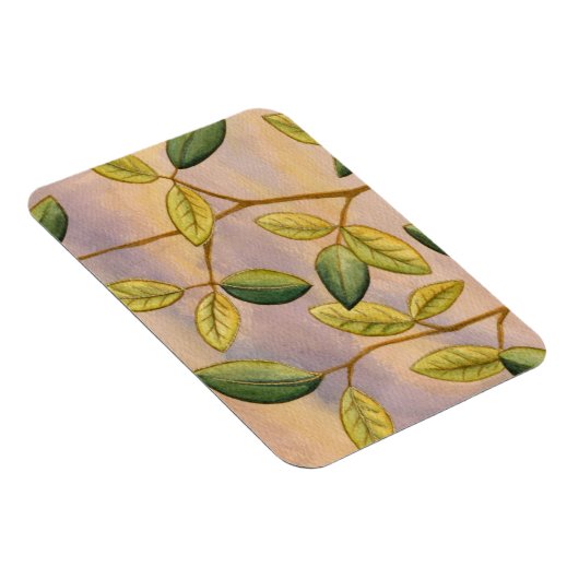 Groene en gele bladeren op zonnescherm magneet (Rechterzijde)