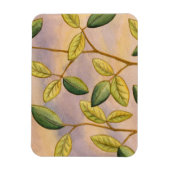 Groene en gele bladeren op zonnescherm magneet (Verticaal)