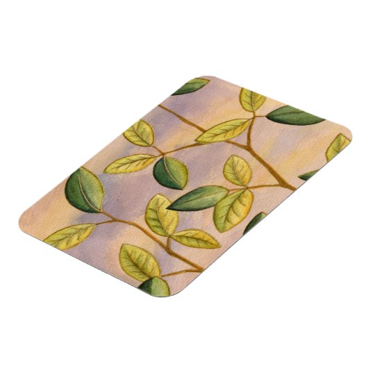 Groene en gele bladeren op zonnescherm magneet (Linkerzijde)