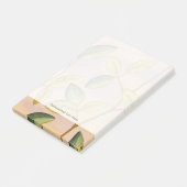 Groene en gele bladeren op zonnescherm post-it® notes (Schuin)