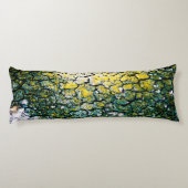 Groene en gele boomschors lichaamskussen (Achterkant)