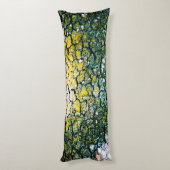 Groene en gele boomschors lichaamskussen (Achterkant (Verticaal))