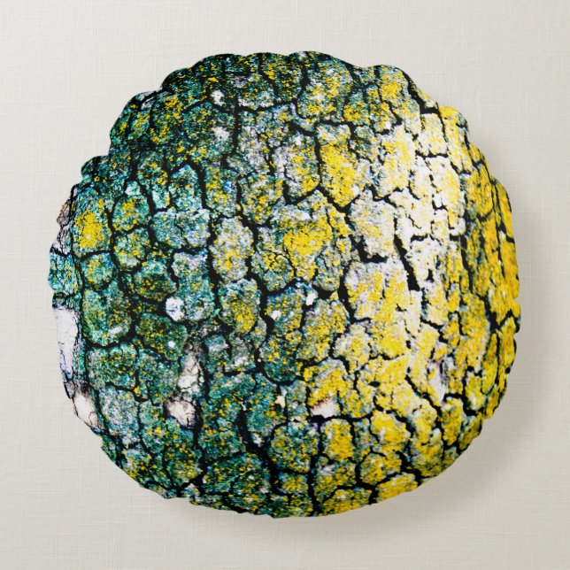 Groene en gele boomstam rond kussen (Voorkant)