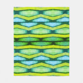 Groene en gele chevron fleece deken (Voorkant)