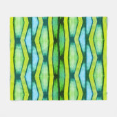 Groene en gele chevron fleece deken (Voorkant (Horizontaal))
