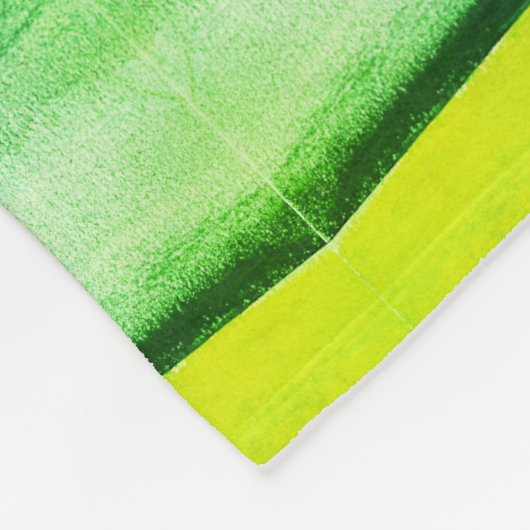 Groene en gele chevron fleece deken (Hoek)