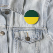 Groene en gele custom pins ronde button 5,7 cm (In situ)