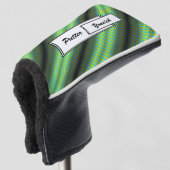 Groene en gele gecheckte buizen door Kenneth Yonci Golfheadcover (3/4 voorkant)