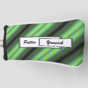 Groene en gele gecheckte buizen door Kenneth Yonci Golfheadcover