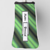 Groene en gele gecheckte buizen door Kenneth Yonci Golfheadcover (Draai 90)