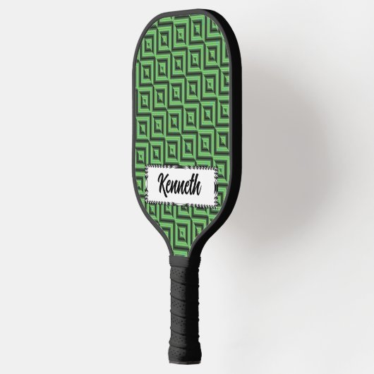 Groene en gele Gecontroleerde buizen door Kenneth Pickleball Paddle (Links)