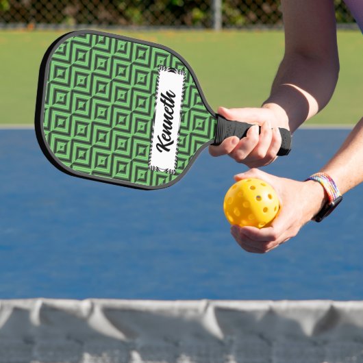 Groene en gele Gecontroleerde buizen door Kenneth Pickleball Paddle (Insitu)