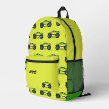 Groene en gele gepersonaliseerde monstertruck