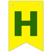 Groene en Gele Happy Birthday Vlaggetjes (Tweede vlag)