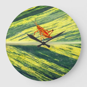 Groene en gele harmonie grote klok