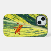 Groene en gele harmonie iPhone 15 case (Achterkant horizontaal)