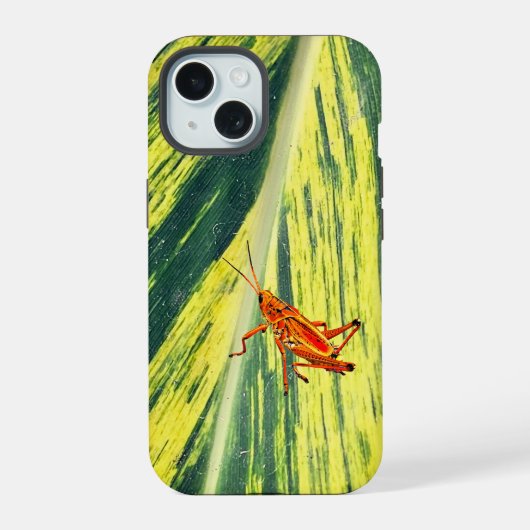 Groene en gele harmonie iPhone 15 case (Achterkant)
