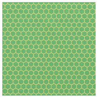 Groene en gele honingraat stijl stof