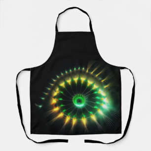 Groene En Gele Jet Pinwheel Fractal Schort