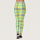 Groene en gele kleur leggings (Achterkant)