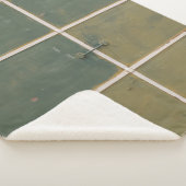 Groene en gele lade sherpa deken (3/4)