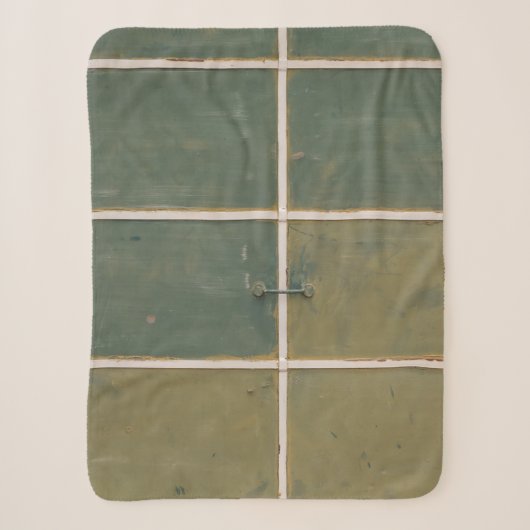 Groene en gele lade sherpa deken (Voorkant)