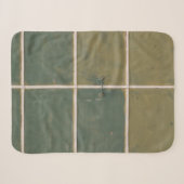 Groene en gele lade sherpa deken (Voorkant (horizontaal))