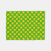 Groene en gele lemon Garden Pattern Blanket Fleece Deken (Voorkant (Horizontaal))