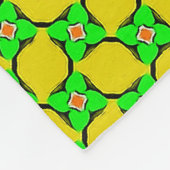 Groene en gele lemon Garden Pattern Blanket Fleece Deken (Hoek)