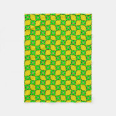 Groene en gele lemon Garden Pattern Blanket Fleece Deken (Voorkant)