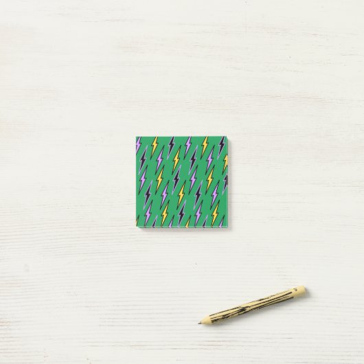 Groene en gele Lightning Bright Back-to-School Post-it® Notes (Op bureau)