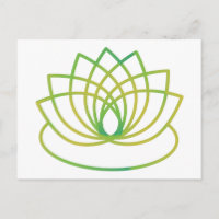 Groene en gele Lotus Flower