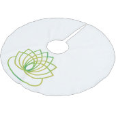 Groene en gele Lotus Flower Kerstboom Rok (Gekanteld)