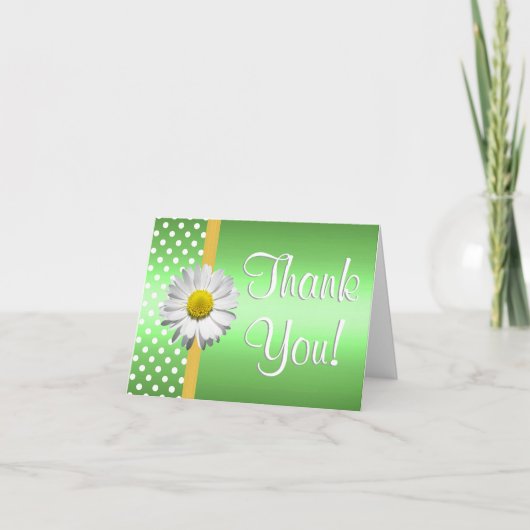 Groene en gele maisie Dank je wel Bedankkaart (Voorkant)