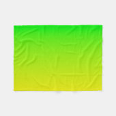 Groene en gele neongradiënt fleece deken (Voorkant (Horizontaal))