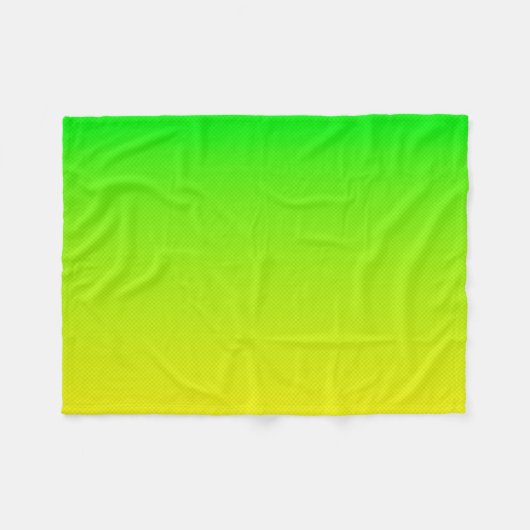 Groene en gele neongradiënt fleece deken (Voorkant (Horizontaal))