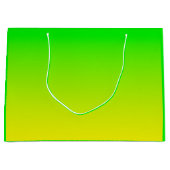Groene en gele neongradiënt groot cadeauzakje (Voorkant)