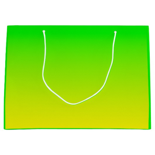 Groene en gele neongradiënt groot cadeauzakje (Voorkant)