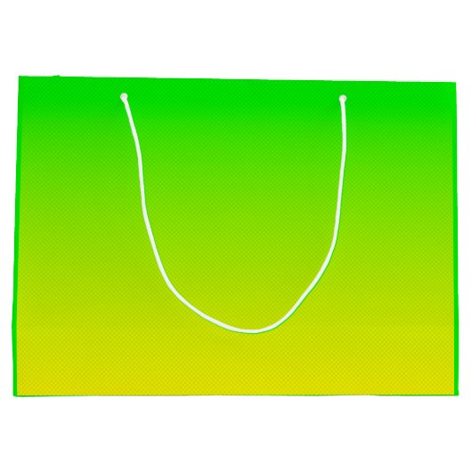 Groene en gele neongradiënt groot cadeauzakje (Achterkant)