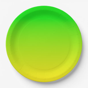 Groene en gele neongradiënt papieren bordje