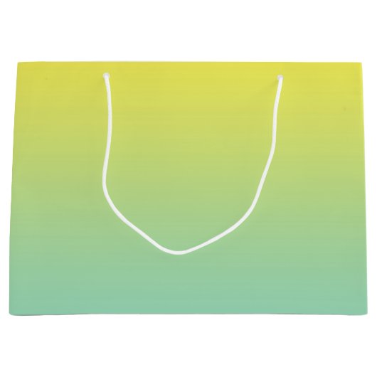 Groene en gele ombre groot cadeauzakje (Voorkant)
