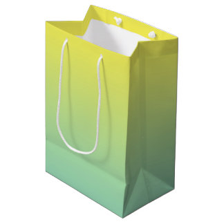 Groene en gele ombre medium cadeauzakje