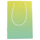 Groene en gele ombre medium cadeauzakje (Voorkant)