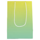 Groene en gele ombre medium cadeauzakje (Achterkant)