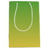 Groene en gele ombre medium cadeauzakje (Voorkant)