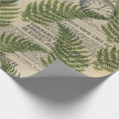 Groene en gele papegaai op bladeren cadeaupapier (Hoek)