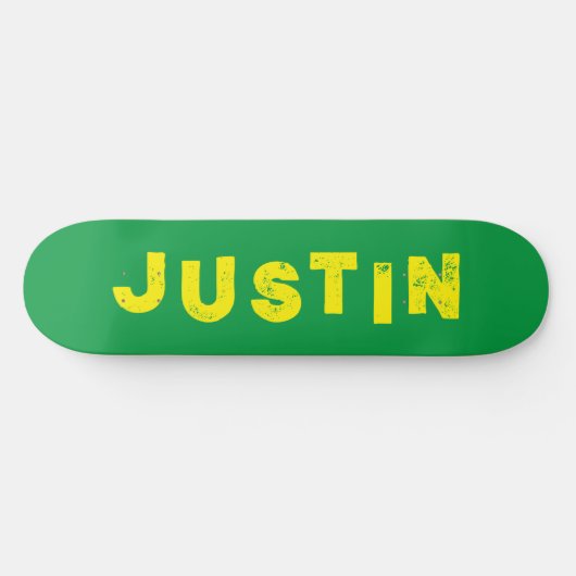 Groene en gele skateboard effen kleur (Horizontaal)