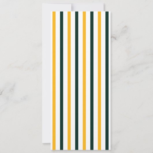 Groene en gele sport Met Ticket Birthday Party Kaart (Achterkant)