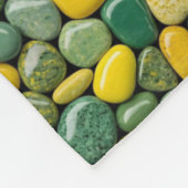 Groene en Gele Stenen Dekbed Fleece Deken (Hoek)