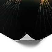 Groene en gele straalpinwiel Fractal Poster (Hoek)